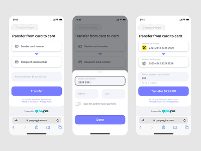 Transfer from card to card / Peer to Peer acquiring design dribbble finance fintech mobile deisgn p2p payment peer2peer product design transfer ui ux web webview