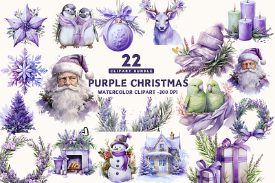 Purple Christmas Clipart purple christmas