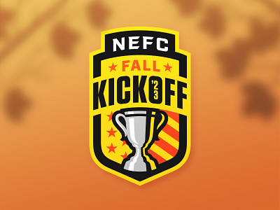 NEFC Fall Kickoff badge crest fall logo seal soccer sports sports branding tournament typography