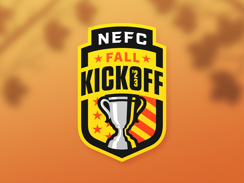 NEFC Fall Kickoff badge crest fall logo seal soccer sports sports branding tournament typography