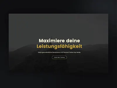 Personal Trainer - Website with Webflow branding design fitness onepage personal trainer sport webdesign webflow website