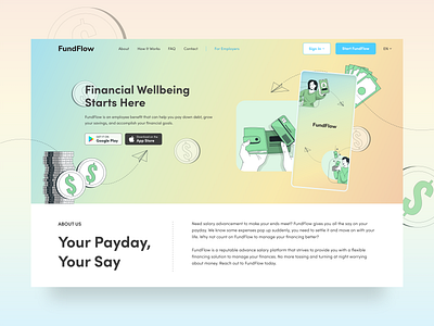 FundFlow - Landing financial needs financial solutions fundflow landing user experience user interface website