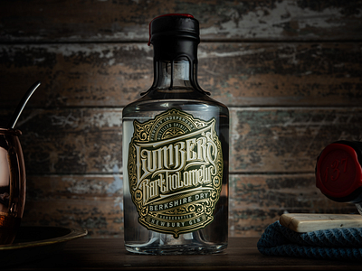 Berkshire Dry Gin with WAX! branding design graphic design illustration logo packaging packaging design print typography