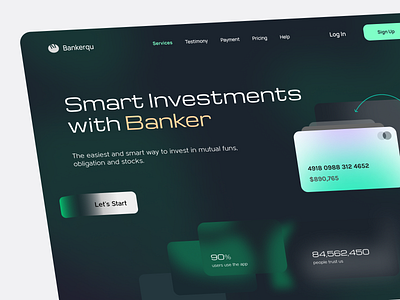 Bankerqu - Smart Digital Investment app bank banker clean country crypto design design app finance investation investent money smart invest ui uiux design ux web design