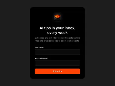 Newsletter form design exploration design form landing ui ux