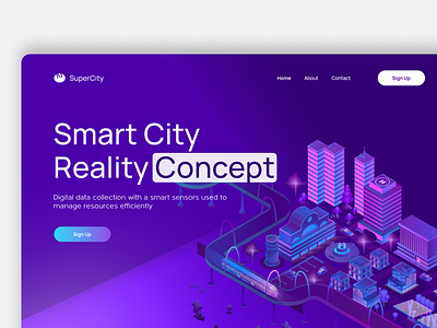 Smart City Reality Concept building city clean country design design app interaction design popular design smart city concept smart design ui uiux ux web design website design