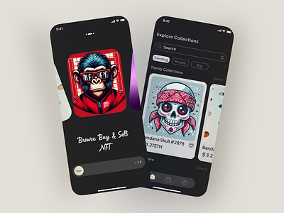 Mintr - NFT App design motion graphics ui