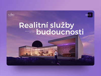 Idea Reality Website Design 3d animation estate graphic design properties purple real ui ux