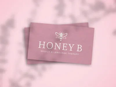 Honey B Logo bee branding design graphic design illustration logo pink