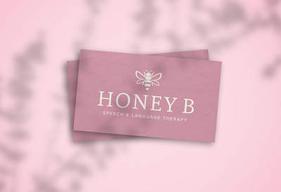 Honey B Logo bee branding design graphic design illustration logo pink