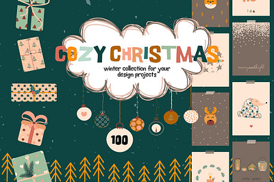 Cozy Christmas advent calendar christmas card happy new year merry christmas winter collection