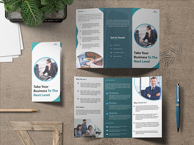 Tri Fold Brochure Design business company design graphic design minimal ist official print tri fold brocher tri fold brochure design