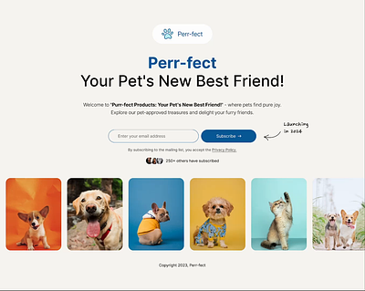 Perr-fect launching soon page. coming soon hero section landing page motion design slider web design
