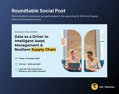 SAP Roundtable is Live! asset managment branding data graphic design sap social post supply chain ui