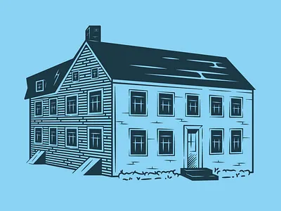 House Illustration branding drawn house illustration lines logo design