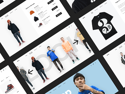 The Looks - Ecommerce Concept cart checkout clothing ecommerce fashion grid landing page looks minimal personlization product product design scrolling shop sneakers ui ux web web design