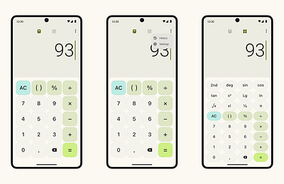 Daily UI #4 : Calculator with normal and scientific options 100daysui 100dayuichallenge android calculator ui design calculatorui design material design calculator ui