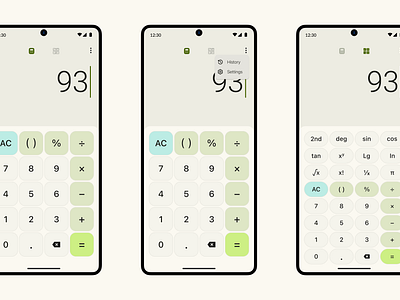 Daily UI #4 : Calculator with normal and scientific options 100daysui 100dayuichallenge android calculator ui design calculatorui design material design calculator ui