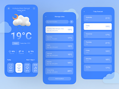 Weather App☔🌈💧 uiux weather weather app