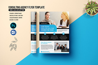Consulting Agency Flyer canva consulting consulting agency consulting brochure customer service designer digital marketing finance finance planner freelancer interactive studio it services ms word online sales photoshop template powerpoint template promotion flyer social marketing social media technology