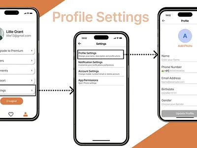 Settings for CineBites: snacks delivery app | UI Design 007 account account settings android app daily ui 007 dailyui 007 dailyui007 figma graphic design ios app notification settings profile settings settings page ui ui design uiux ux ux design