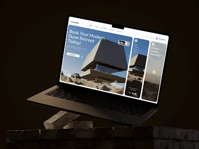 Landing page - Holiday Retreat Booking adventure booking service booking ui clean cottage rental digital booking holiday retreat hotel landing page online booking platform retreat getaway saas travel planning trip ui ui ux vacation rentals web web design