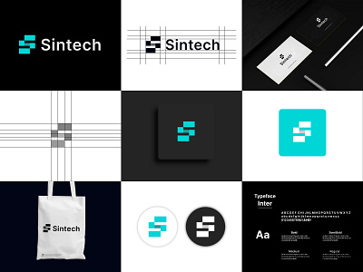 S letter sintech tech logo & brand identity design brand identity branding logo logo design s letter s letter logo startup logo tech tech logo technology logo