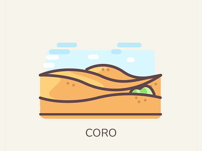 Coro City, Venezuela city city icon city illustration city logo coro desert dunes dunes illustration dunes logo falcon icon icon city icon illustration iconos venezolanos illustration logo logo illustration medanos de coro venezuela venezuelan icons