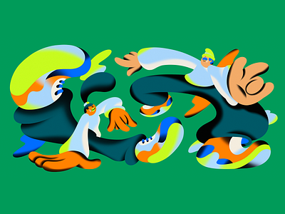 Hit the dance floor 💃🕺 branding character color colors design illustration texture