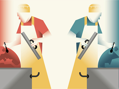 La Stampa - Book review adobe illustrator best book review chef conceptual cook design draft dribbble flat illustration illustrator la stampa magazine minimal pot shot twins vector world