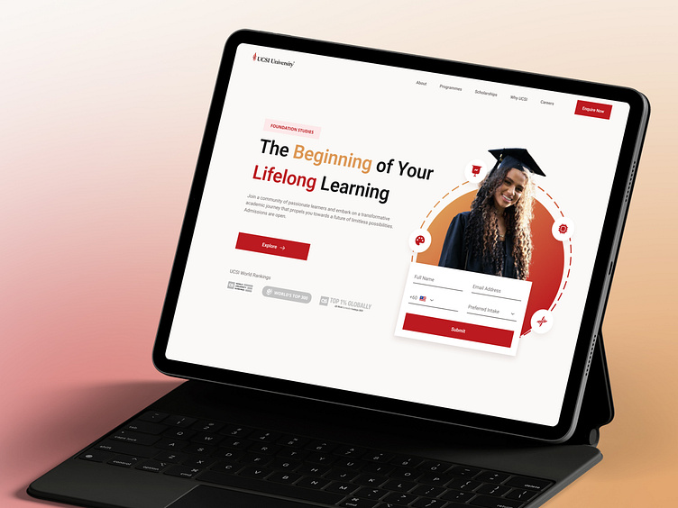 Landing Page - Academic University Web Design by Kevin Kwok on Dribbble