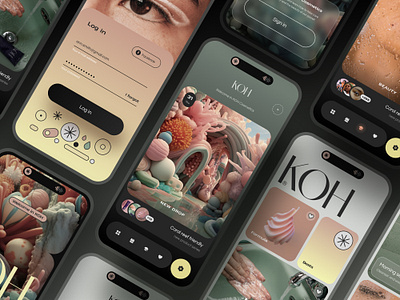 KOH Cosmetics - app design app appdesign branding cosmetics design figma interfacedesign ui uitrends ux