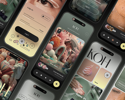 KOH Cosmetics - app design app appdesign branding cosmetics design figma interfacedesign ui uitrends ux
