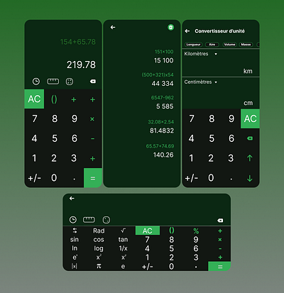 Calculatrice application graphic design illustration ui ux