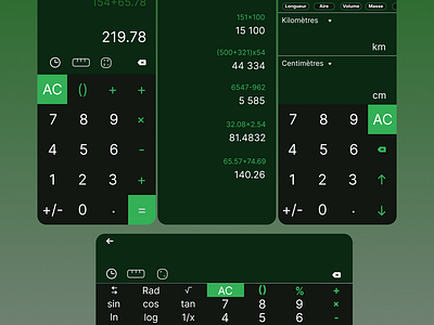 Calculatrice application graphic design illustration ui ux