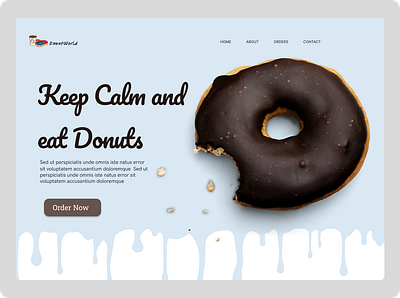 Donut hero simple banner branding design logo typography ui ux