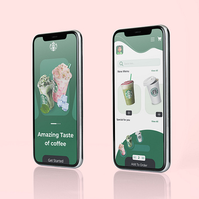 Starbucks App graphic design ui