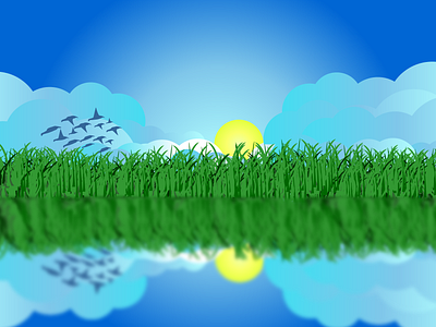 Newbie nature scene graphic design illustration