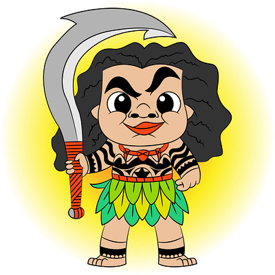 Moana / Vaiana Movie Character Illustration design graphic design illustration logo moana movie character the rock vaiana