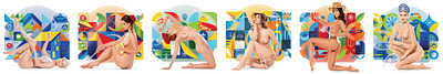 Nude calendar bkk graphic design nude calendar pop art календарь обнаженные девушки