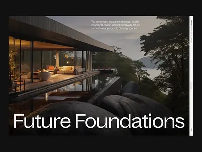 Architecture Hero Section architecture clean hero landing page midjourney typography ui