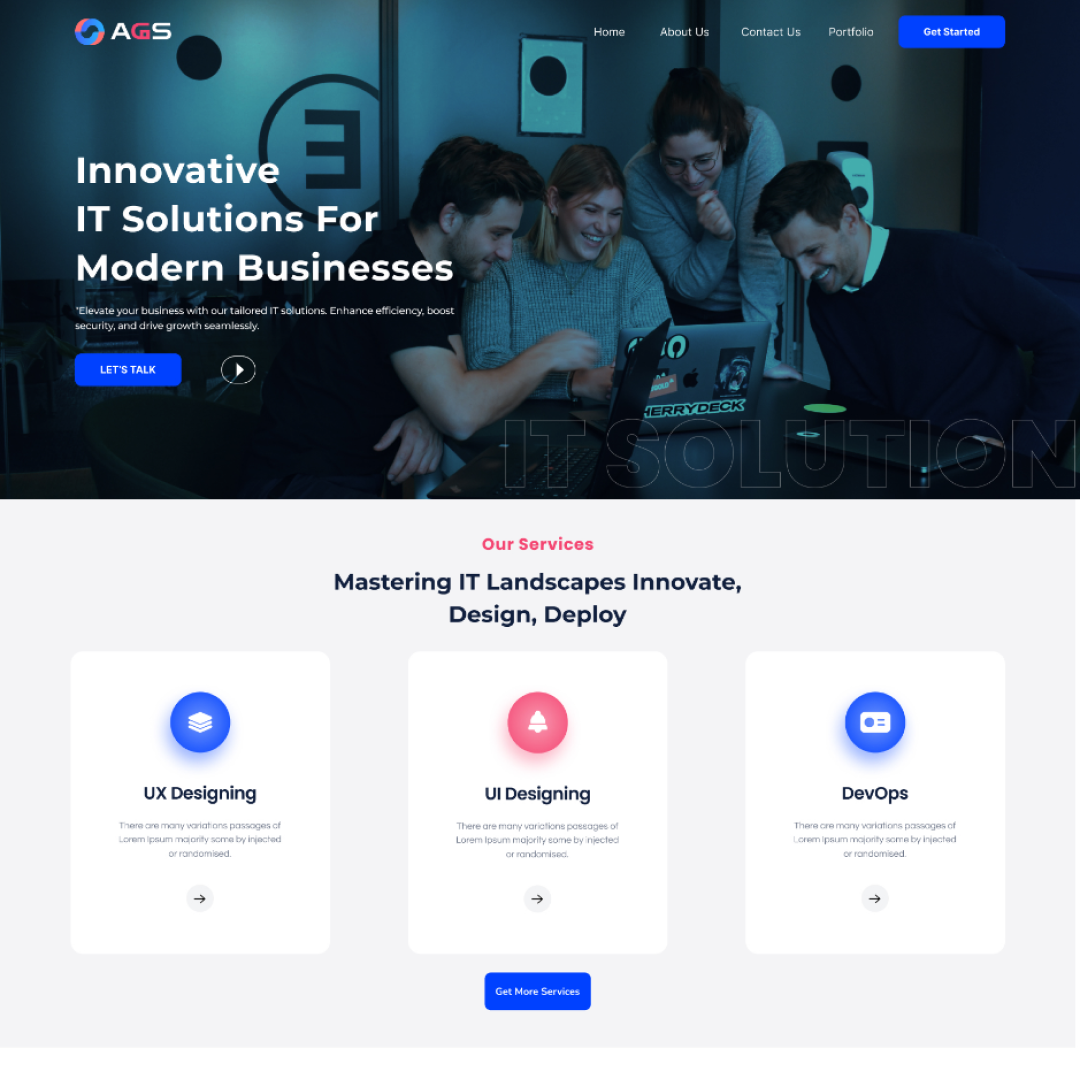 Modern UI/UX Design for Cutting-Edge IT Solutions by Bhavin Gamit on ...