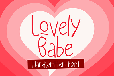 Lovely Babe Font cartoon comic design display font font font design graphic graphic design hand drawn font hand drawn type hand lettering handwritten headline lettering logotype text type design typeface typeface design typography