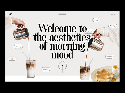 Morning aesthetics website (UX/UI) animation design typography ui ux web website