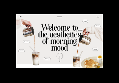 Morning aesthetics website (UX/UI) animation design typography ui ux web website