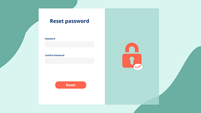 Reset password website page app design illustration ui ux