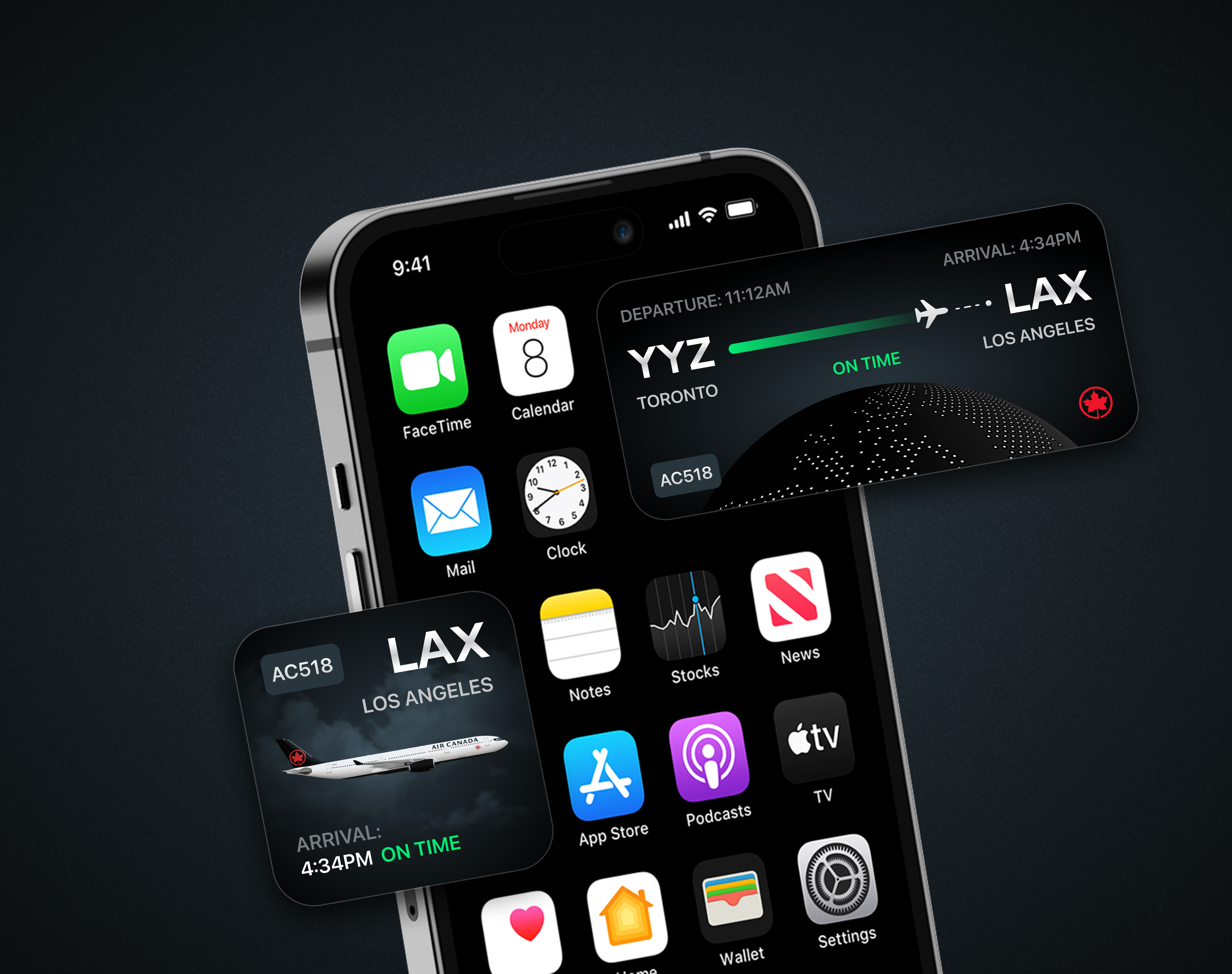 Skeuomorphic flight information widgets for iPhone 3d 3d design dark design designs flat design flatdesign flight flight info flight tracker ios iphone iphone widget logo minimal plane skeuomorphic skeuomorphism ui widgets