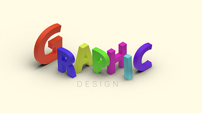 3D Text 3d graphic design illustrator