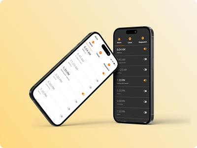 An alarm clock app interface branding design interface design mobile ui ui ux