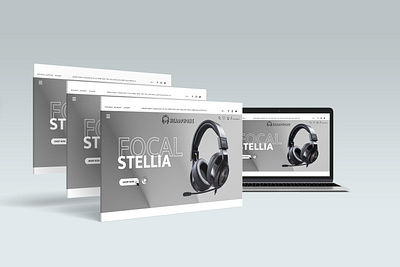 Landing page :) banner figma graphic design headphone store landing page site ui